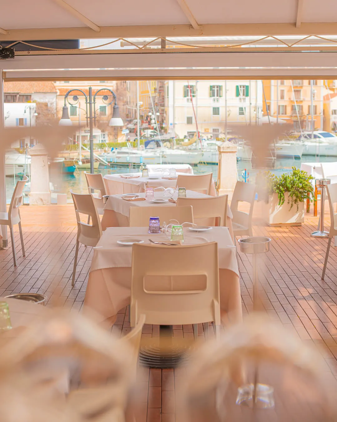 Table laid for a ceremony at Perla Blu