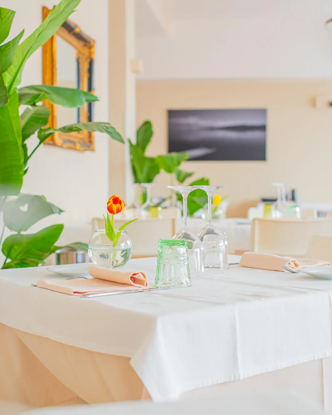 Event setup at Perla Blu restaurant